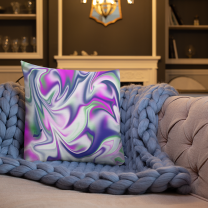 Burst BeSculpt Abstract Art Throw Pillow Reversed Image (Fabric with a linen feel)