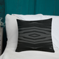 Black H Stripes BeSculpt Throw Pillow S 2 (Fabric with a linen feel)