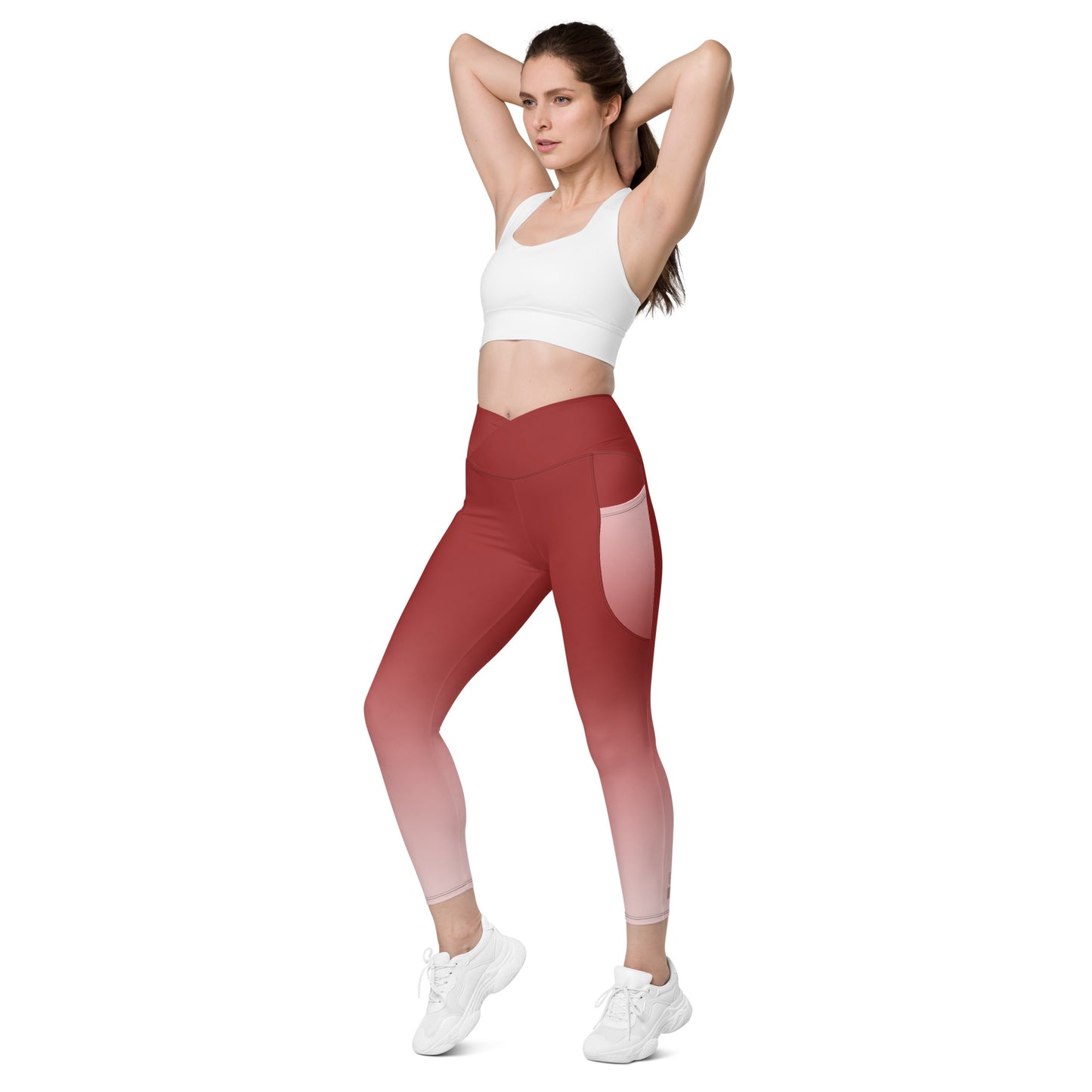 Cherrie Gradient BeSculpt Crossover Leggings w/Pockets