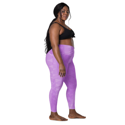 Lavender Soft Circles BeSculpt Crossover Leggings w/Pockets