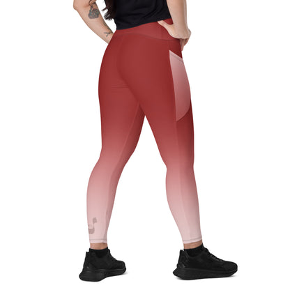 Cherrie Gradient BeSculpt Crossover Leggings w/Pockets