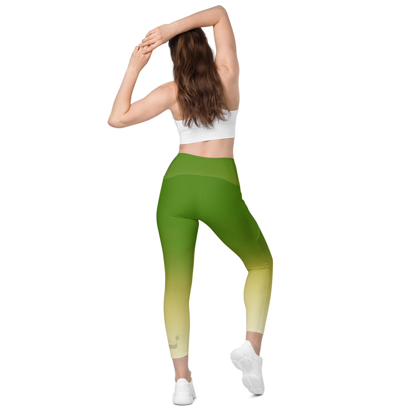 Deep Green Gradient BeSculpt Women Leggings wPockets