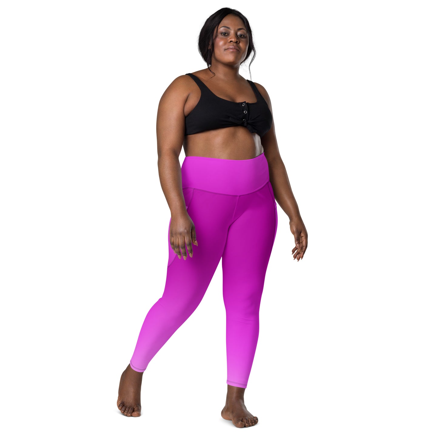 Violet Gradient BeSculpt Women Leggings wPockets