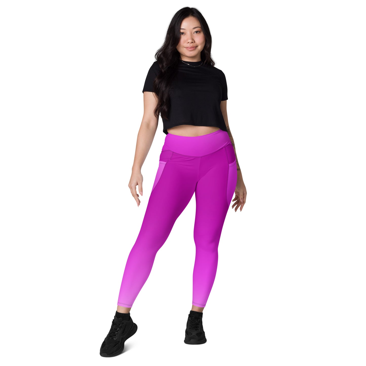 Violet Gradient BeSculpt Women Leggings wPockets