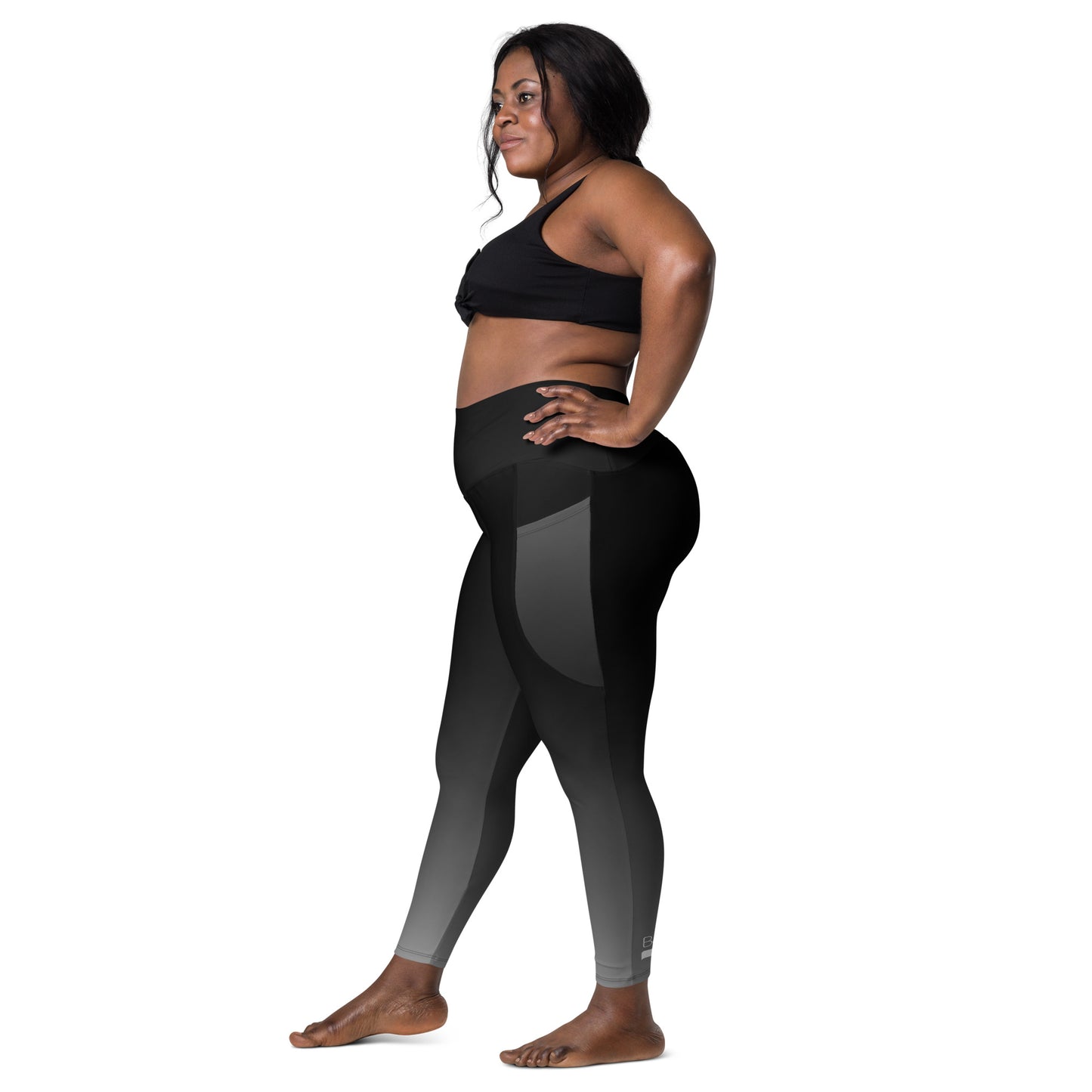 Black Gradient BeSculpt Women Leggings wPockets