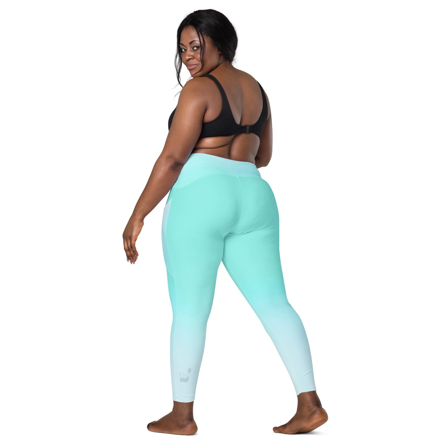 Aqua Gradient BeSculpt Women Leggings wPockets