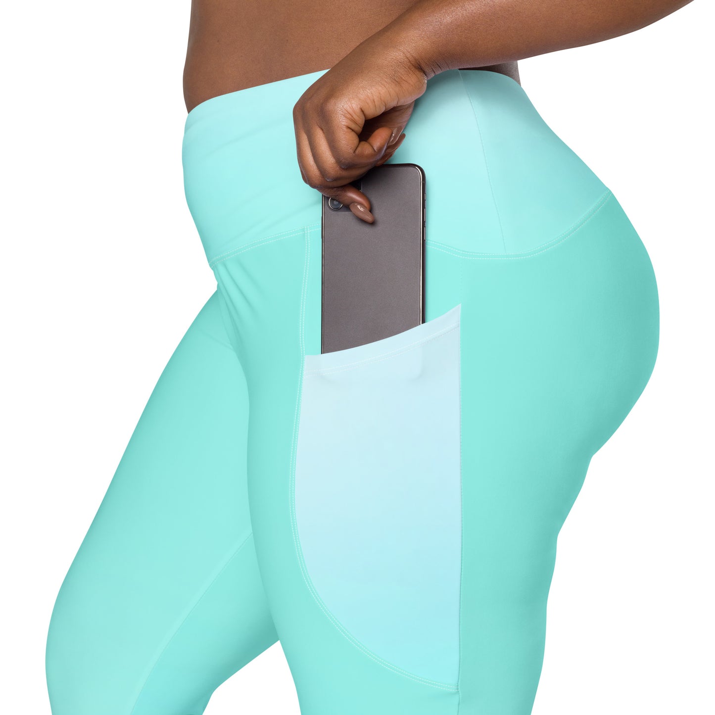 Aqua Gradient BeSculpt Women Leggings wPockets