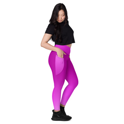 Violet Gradient BeSculpt Women Leggings wPockets