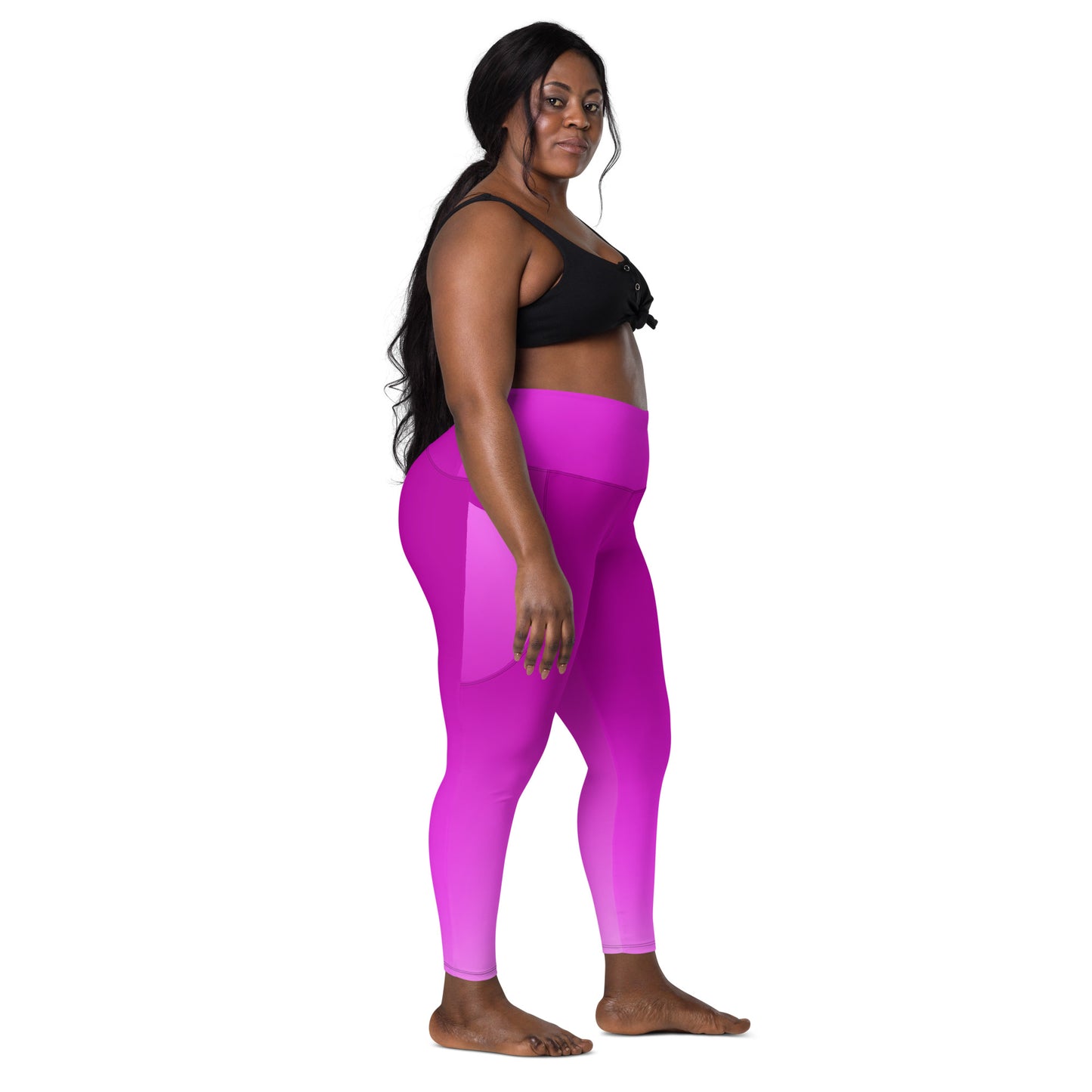 Violet Gradient BeSculpt Women Leggings wPockets