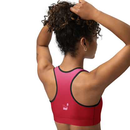 Red Gradient BeSculpt Women Sports Bra