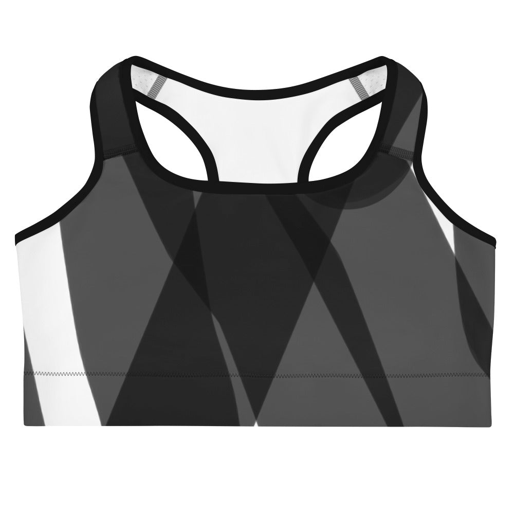 Black V Stripes BeSculpt Women Sports Bra