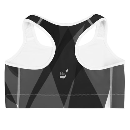 Black V Stripes BeSculpt Women Sports Bra