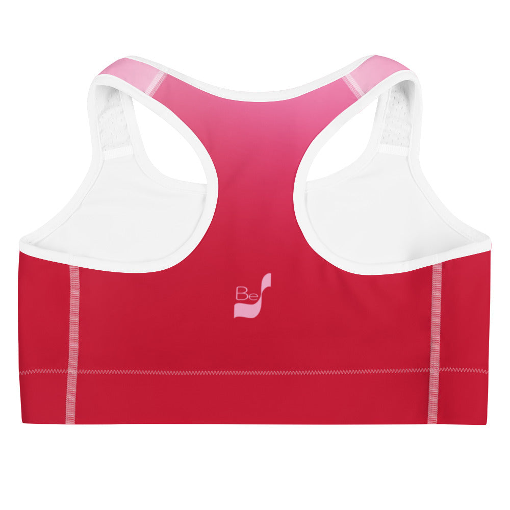 Red Gradient BeSculpt Women Sports Bra