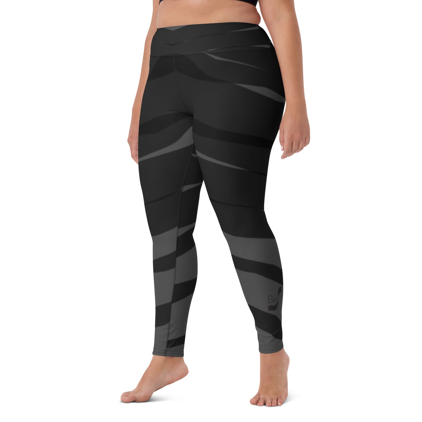 Black H Stripes BeSculpt Women Yoga Leggings