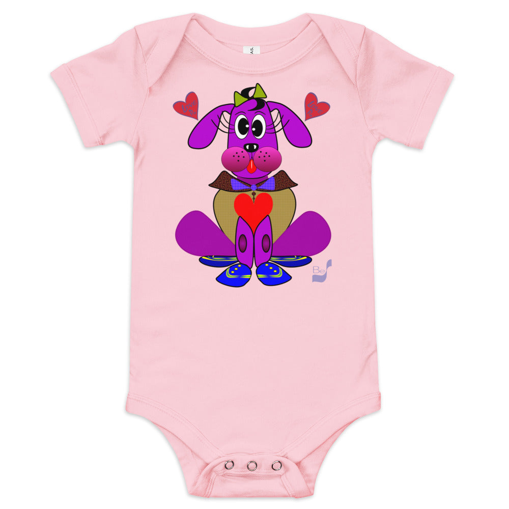 Love Pup 3 Violet BeSculpt Kids/Baby Short Sleeve One Piece