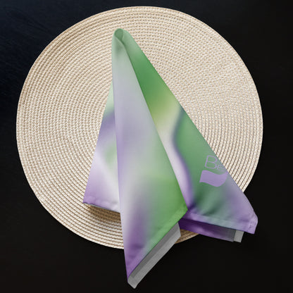 Ribbons Green BeSculpt Cloth Napkin Set of 4