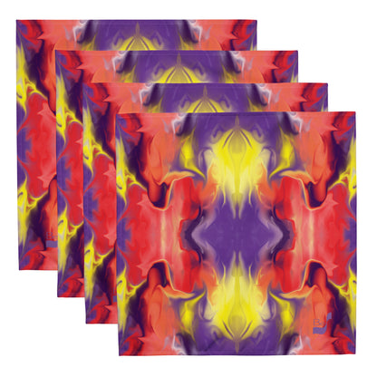 Airless BeSculpt Kaleidoscope Cloth Napkin Set of 4