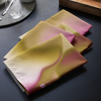 Ribbons Rose BeSculpt Abstract Art Cloth Napkin Set of 4