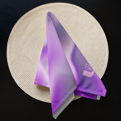 Ribbons Purple BeSculpt Abstract Art Cloth Napkin Set of 4