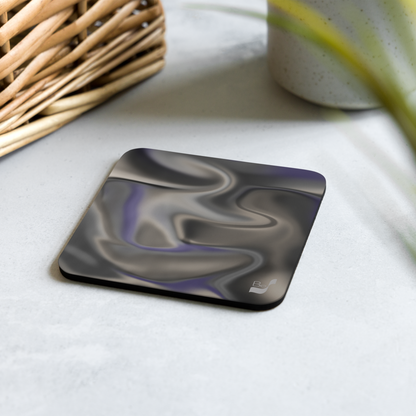 Silhouette BeSculpt Abstract Art Cork-back Coaster