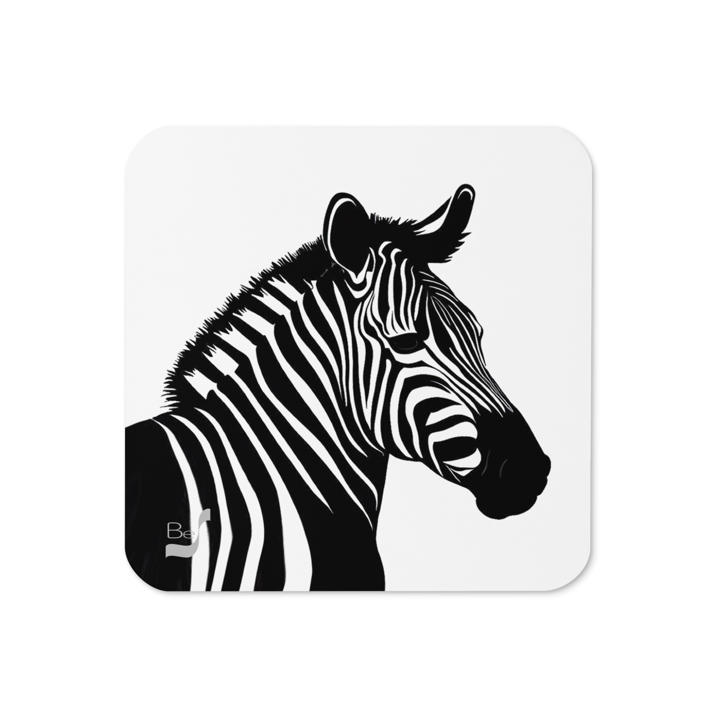 Zebra 2 BeSculpt Cork-back Coaster