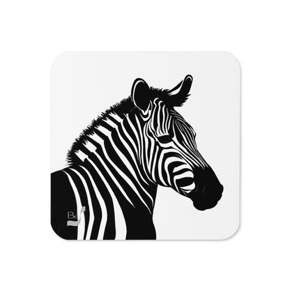 Zebra 2 BeSculpt Cork-back Coaster