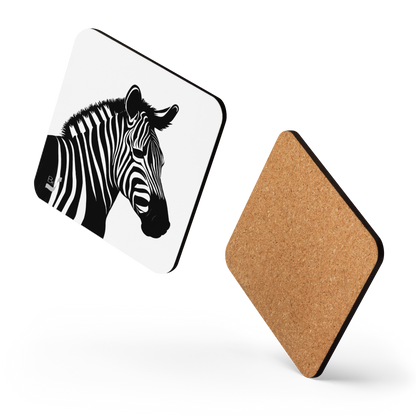 Zebra # 2 BeSculpt Art Cork-back Coaster