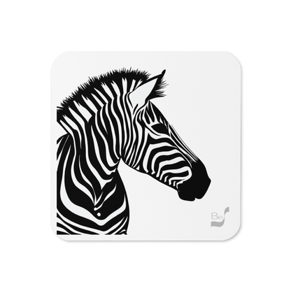 Zebra 1 BeSculpt Art Cork-back Coaster