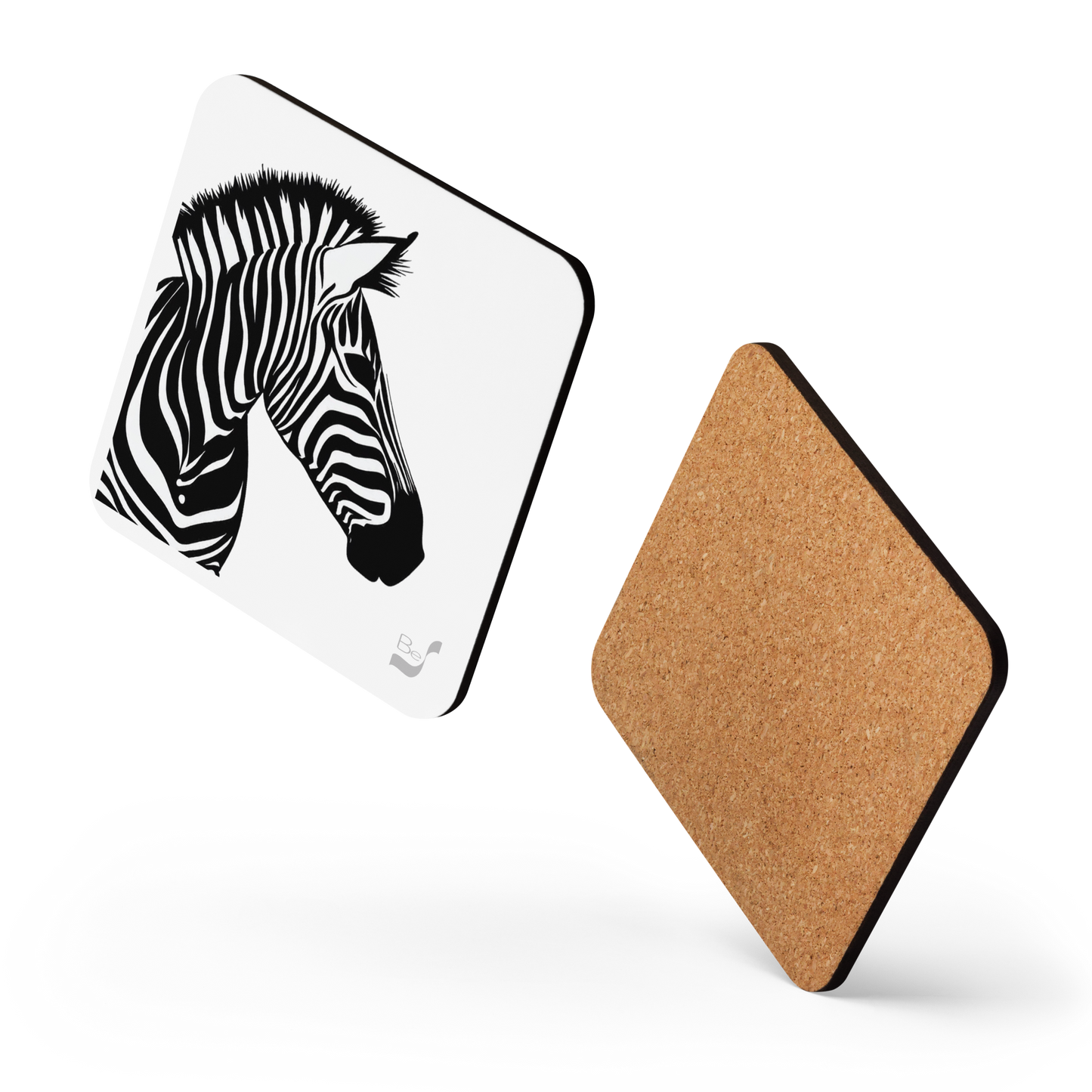 Zebra 1 BeSculpt Art Cork-back Coaster