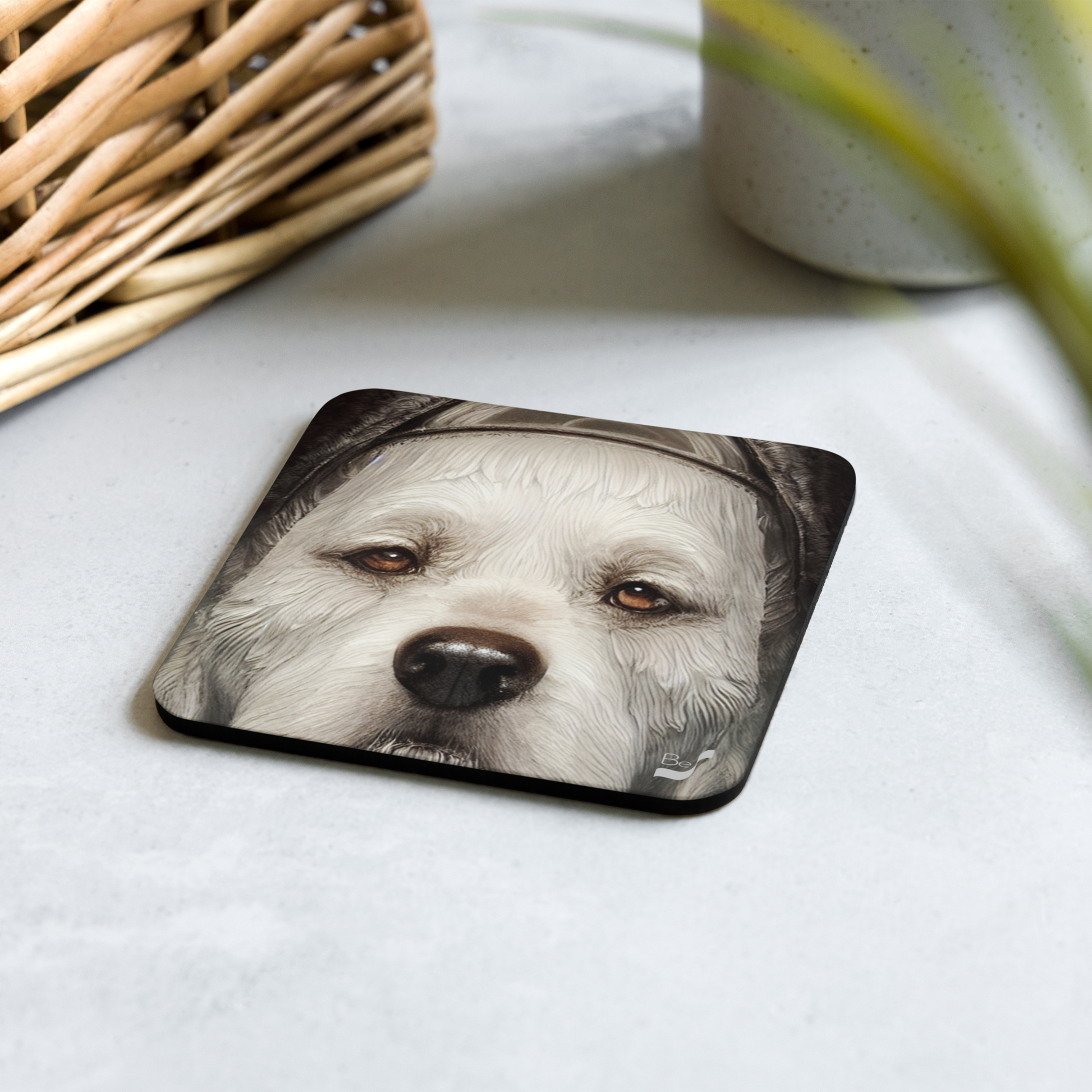 Are You Looking at Me BeSculpt Art Cork-back Coaster