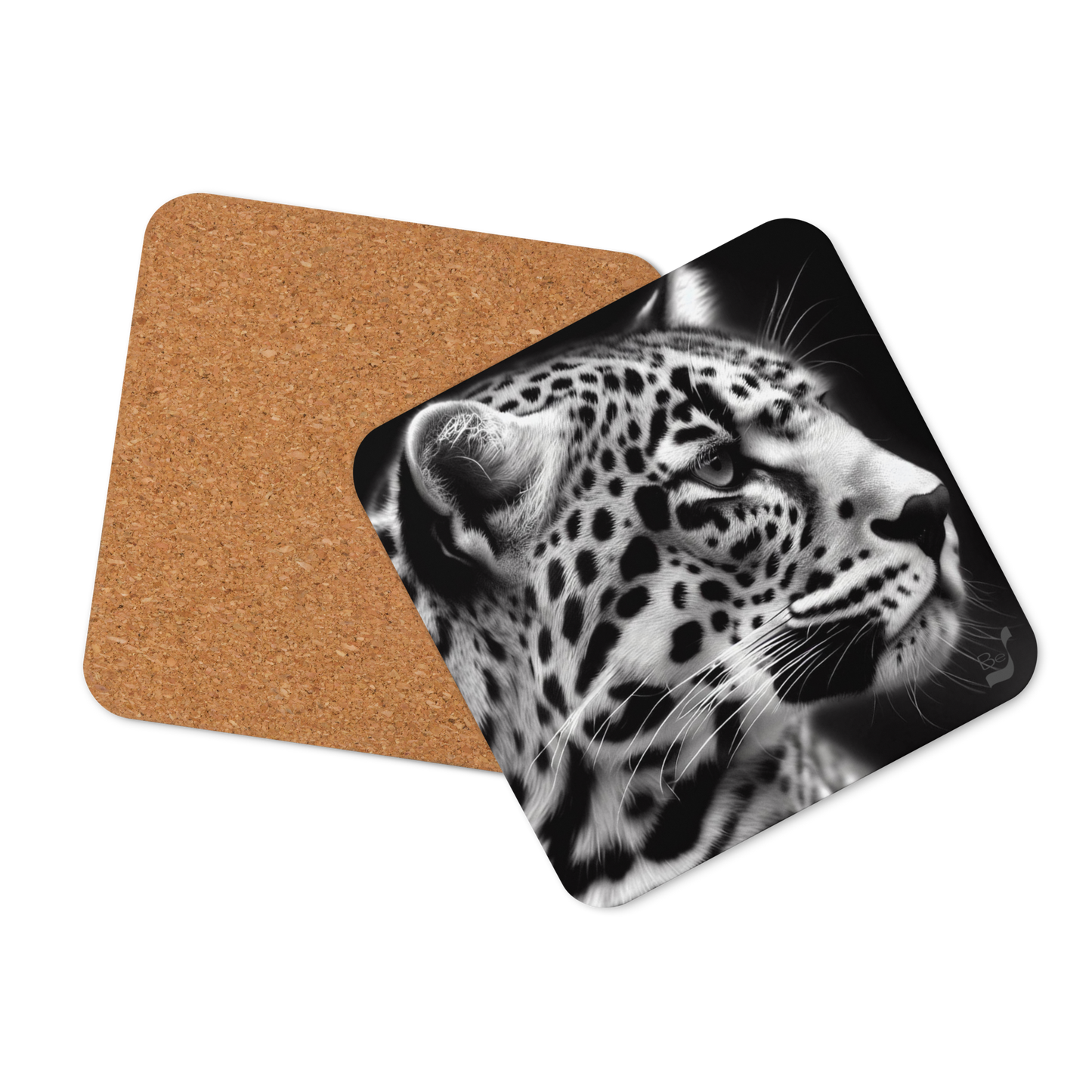 Leopard BeSculpt Art Cork-back Coaster