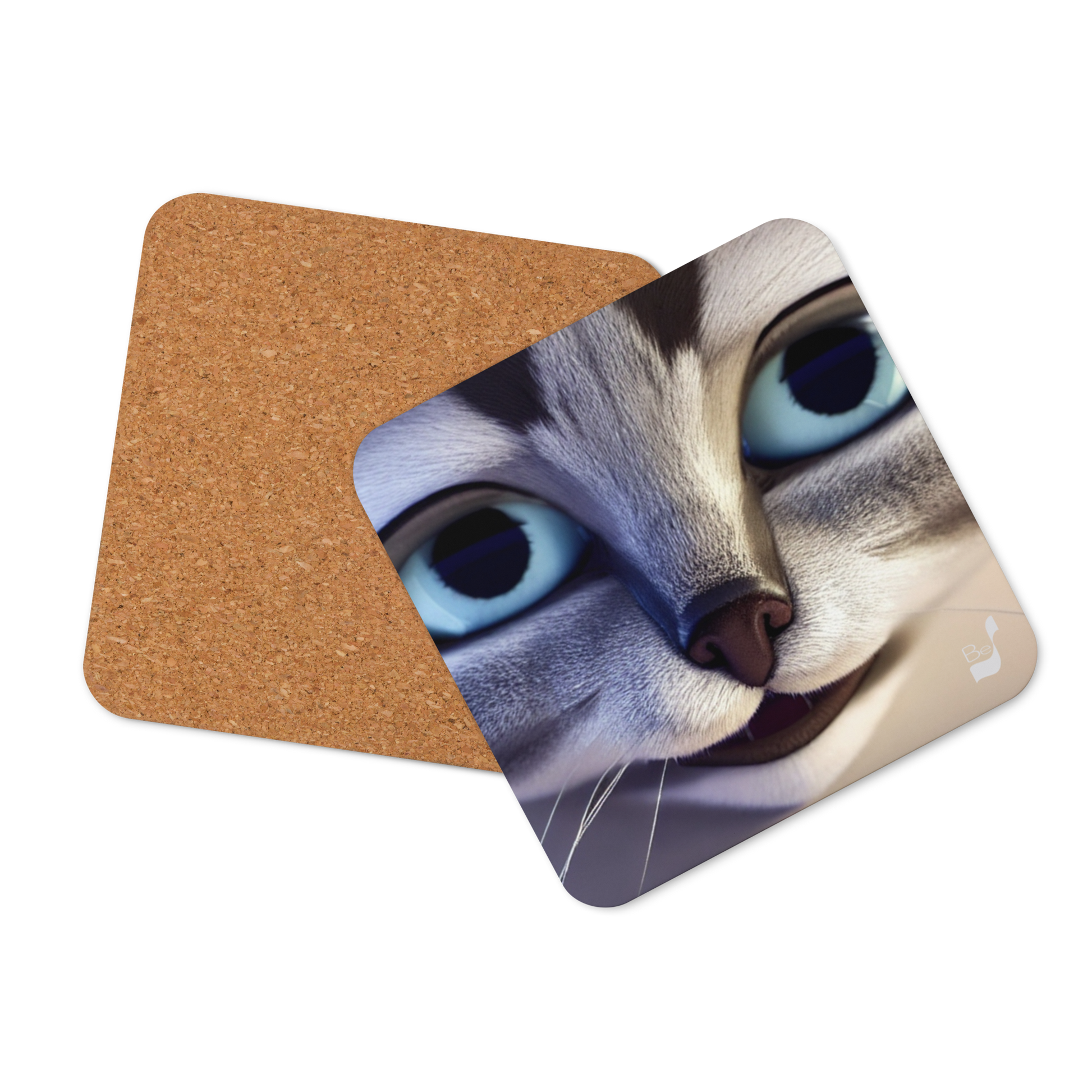 Spicy Cat BeSculpt Art Cork-back Coaster