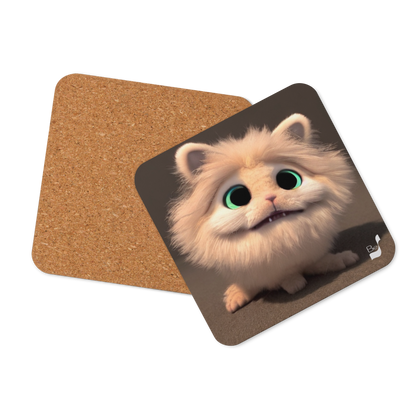 Fluffy BeSculpt Art Cork-back Coaster