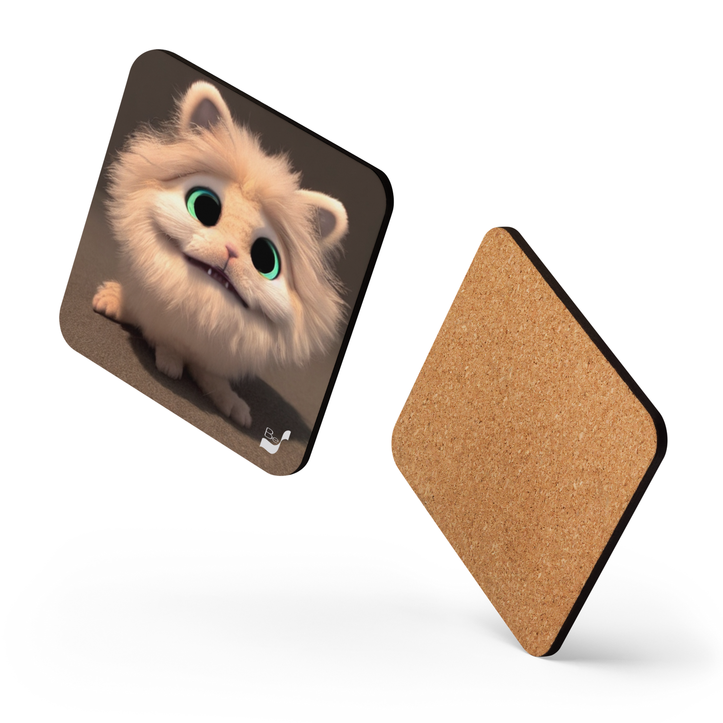 Fluffy BeSculpt Art Cork-back Coaster