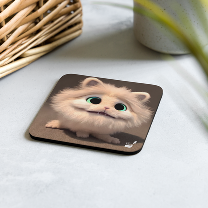 Fluffy BeSculpt Art Cork-back Coaster