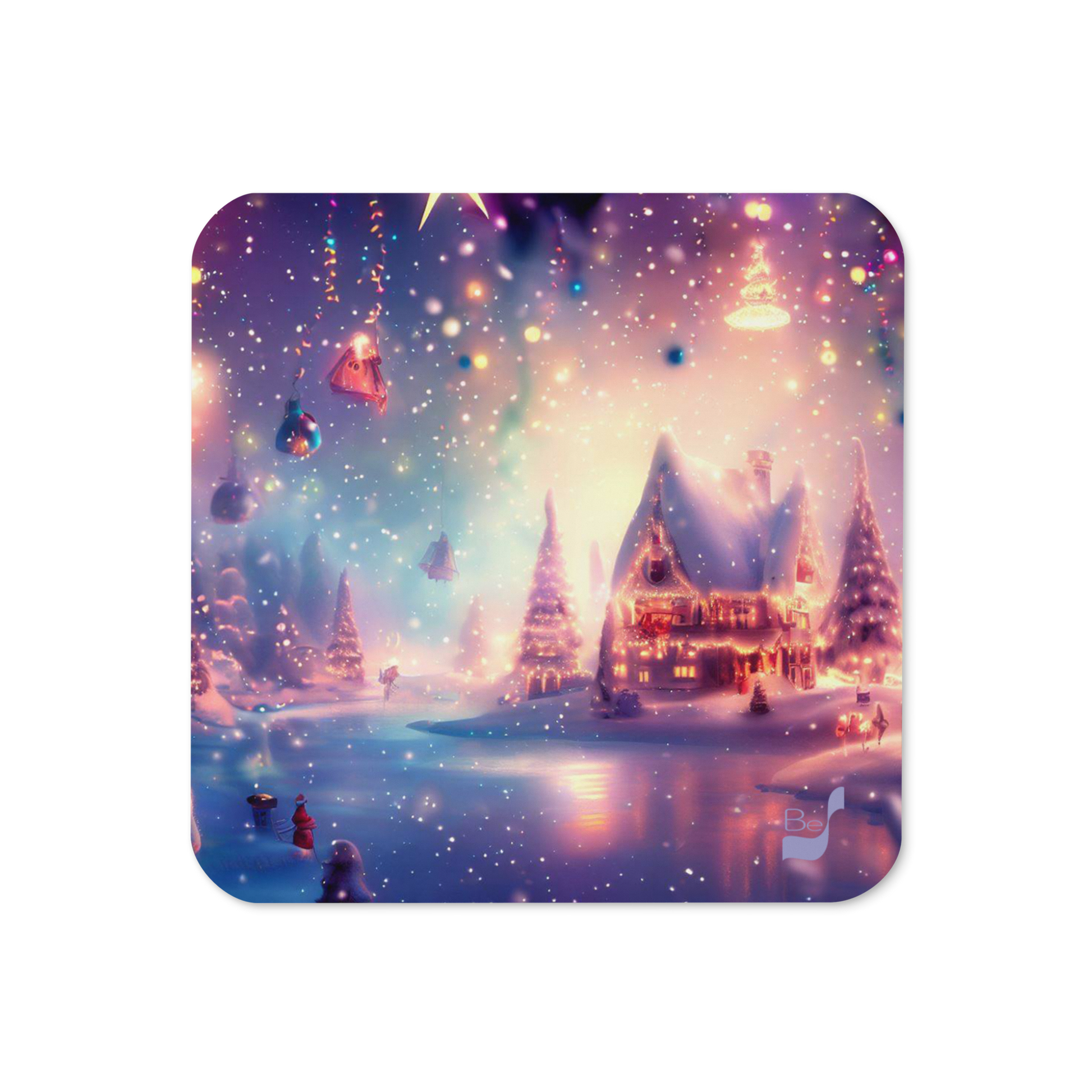 Holiday Magic BeSculpt Art Cork-back Coaster