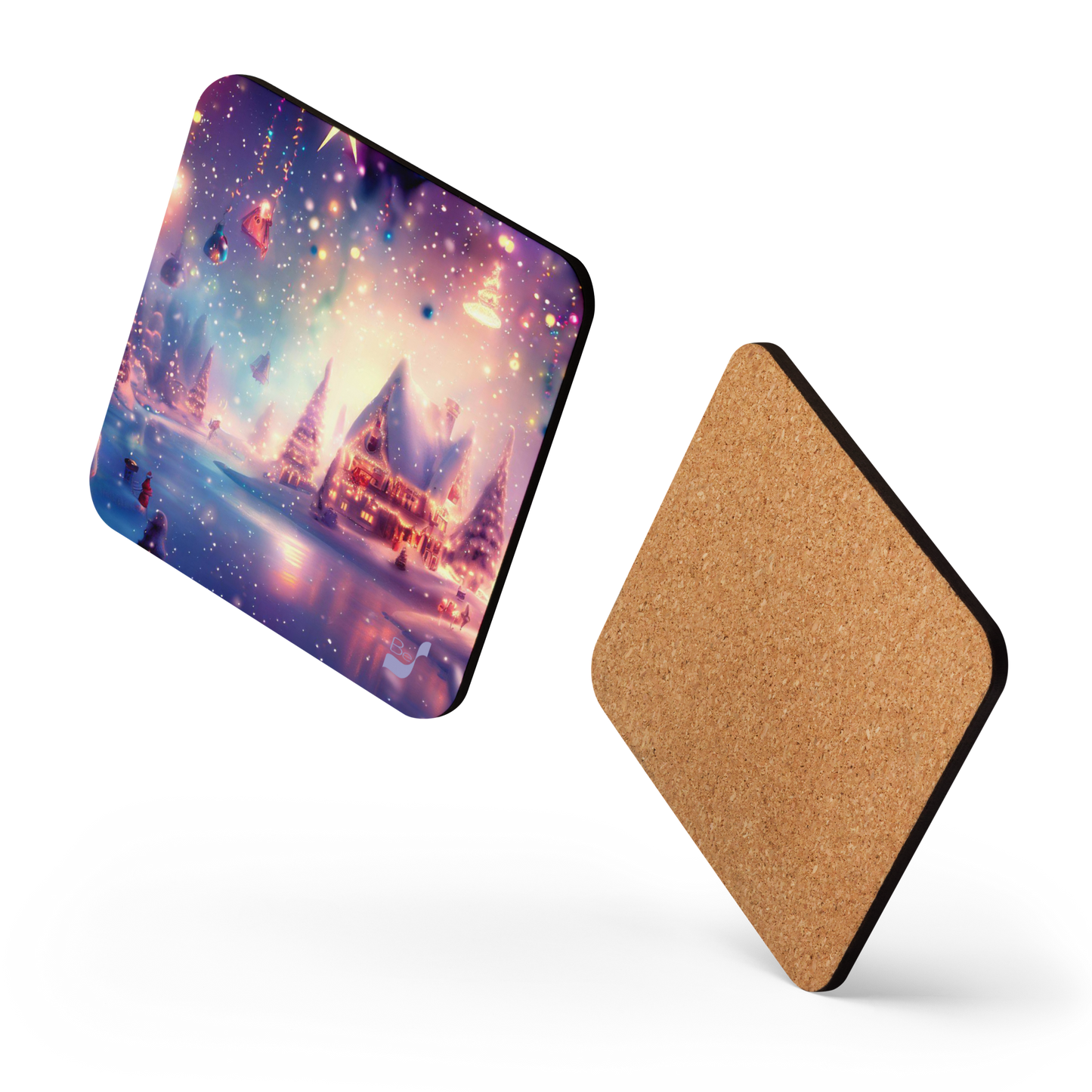 Holiday Magic BeSculpt Art Cork-back Coaster