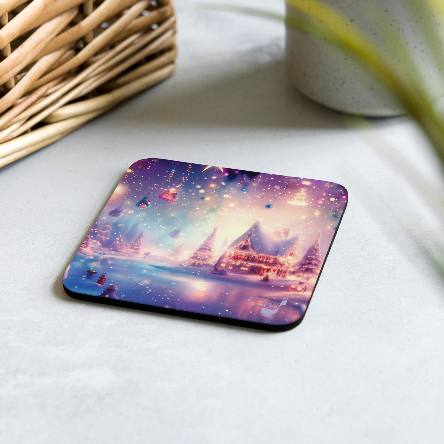 Holiday Magic BeSculpt Art Cork-back Coaster