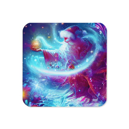 Santa's Magic BeSculpt Art Cork-back Coaster