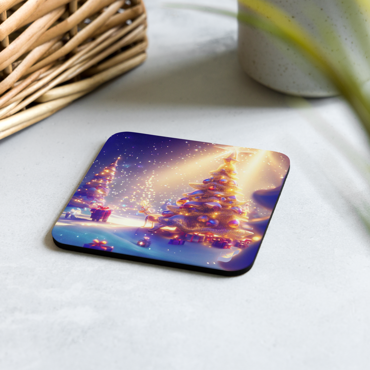 Sparkle BeSculpt Art Cork-back Coaster