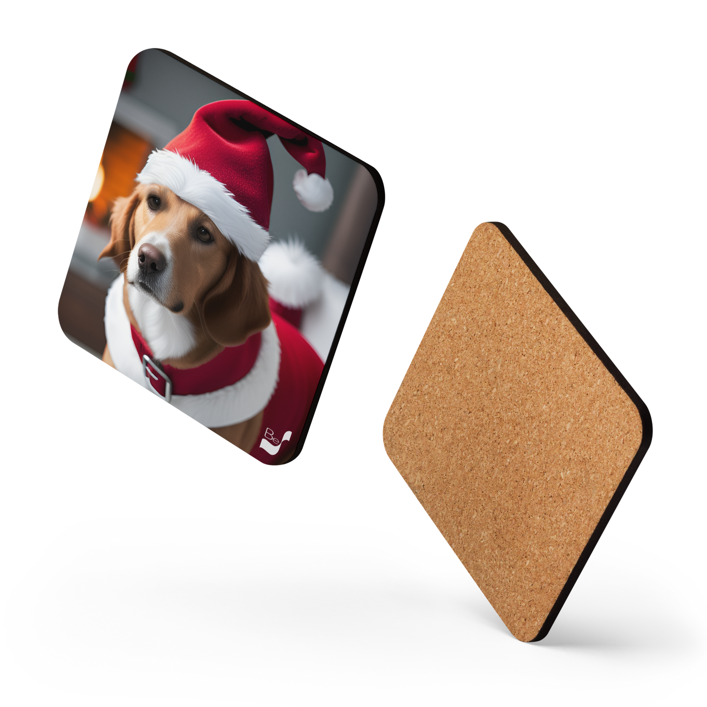 Ho-Ho-Hound BeSculpt Art Cork-back Coaster