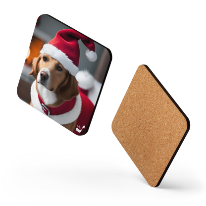 Ho-Ho-Hound BeSculpt Art Cork-back Coaster