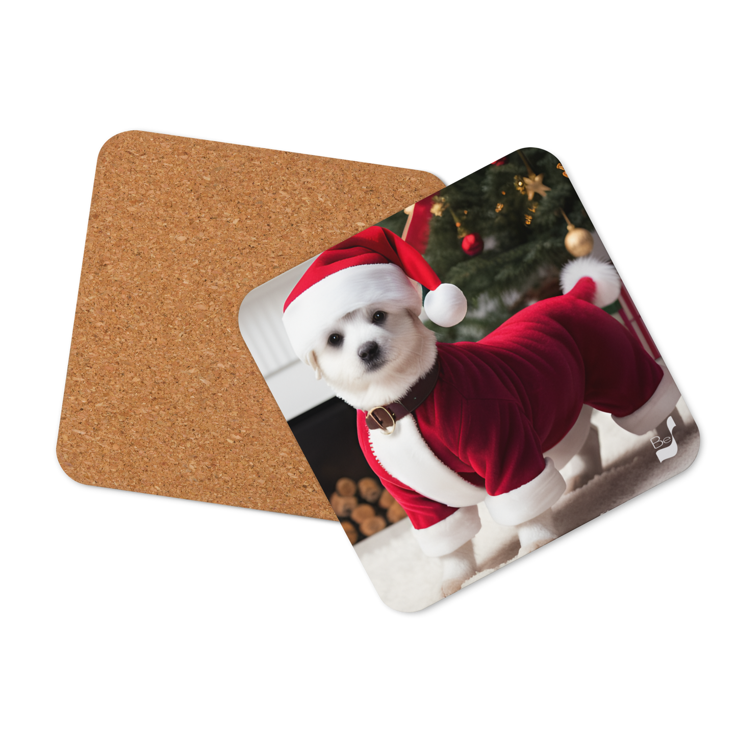 Winter Paws BeSculpt Art Cork-back Coaster