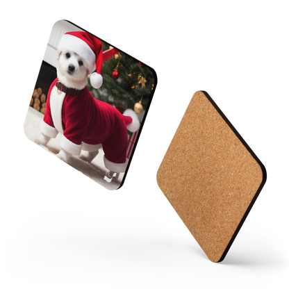 Winter Paws BeSculpt Art Cork-back Coaster