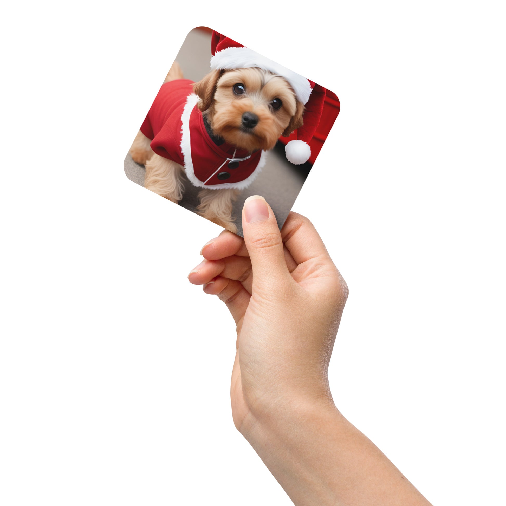 Santa Paws BeSculpt Art Cork-back Coaster