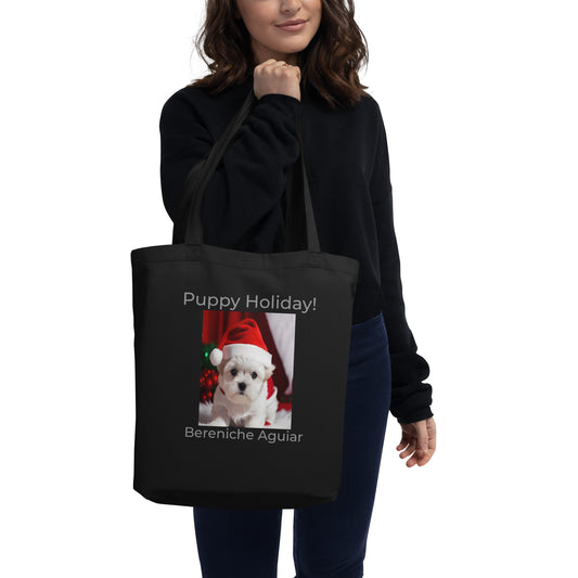 Puppy Holiday BeSculpt Photographic Art Eco Tote Bag