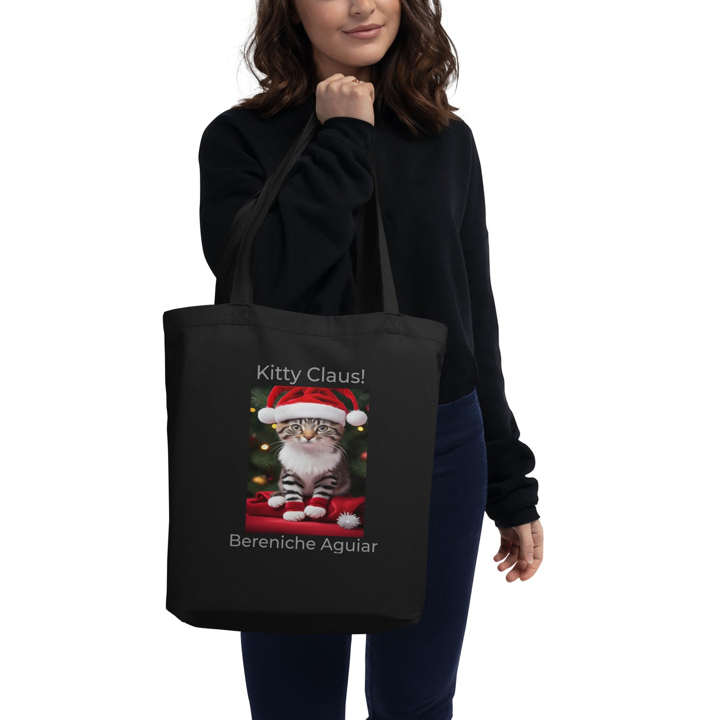 Kitty Claus BeSculpt Photographic Art Eco Tote Bag