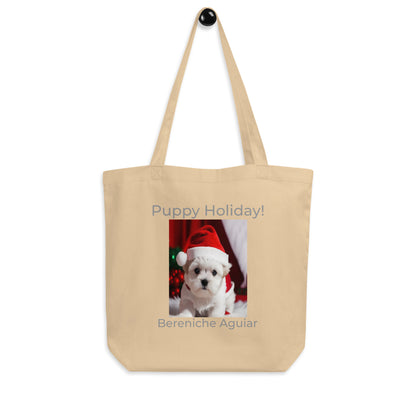 Puppy Holiday BeSculpt Eco Tote Bag