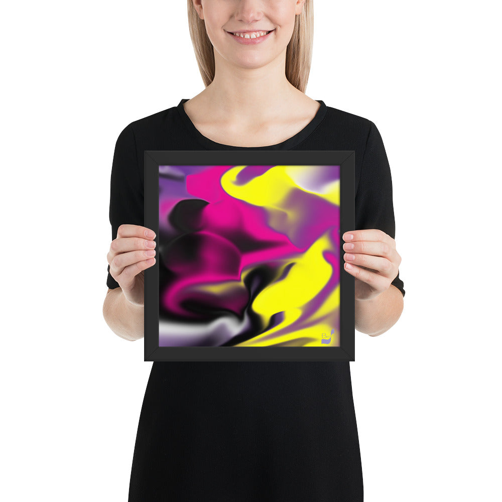 Rising Bud BeSculpt Abstract Wall Art Framed