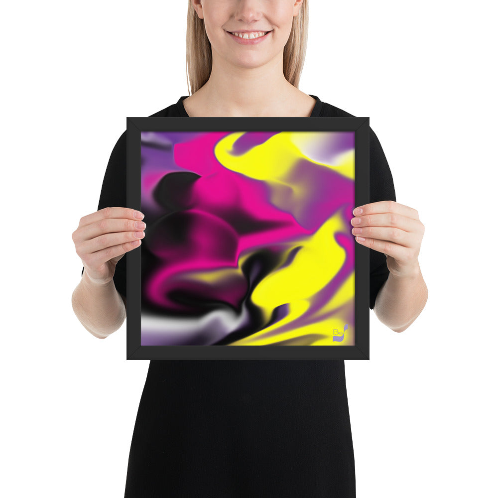 Rising Bud BeSculpt Abstract Art Framed